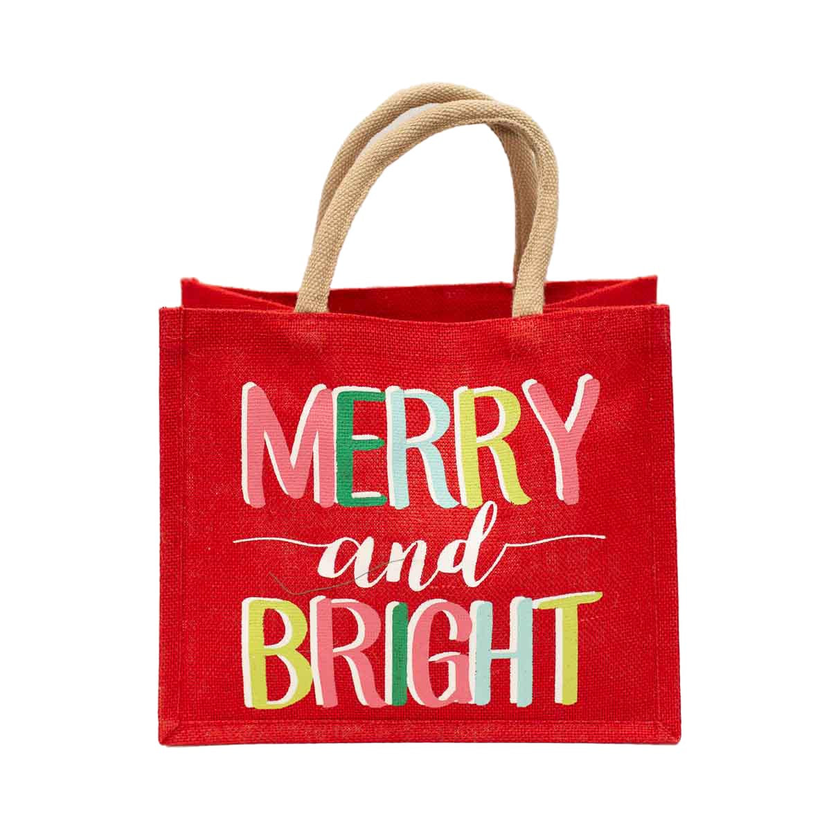 Merry &amp; Bright Gift tote Red/Multi