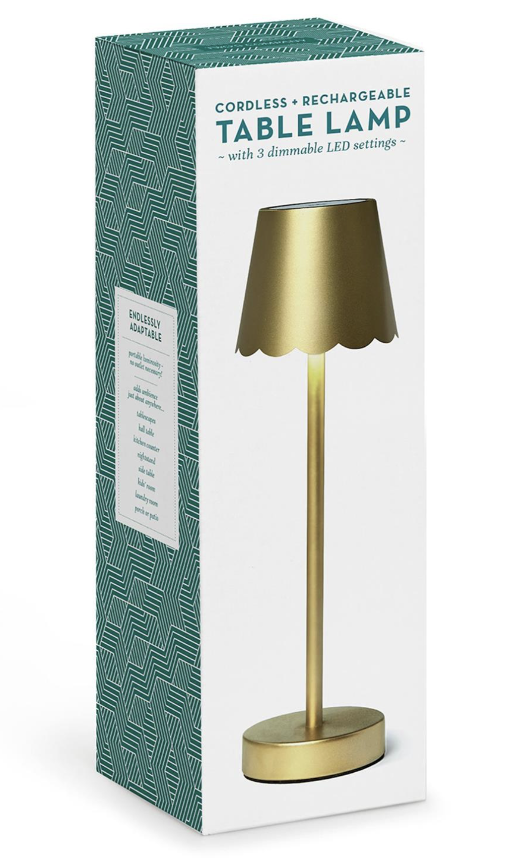 LED Table Lamp w/ Scalloped Shade