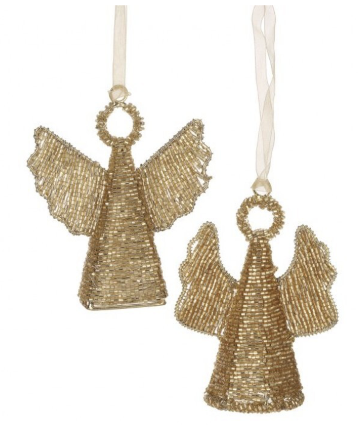 4&quot; Gilded Wired Angel Ornament