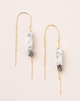 Rectangle Stone Thread Earring