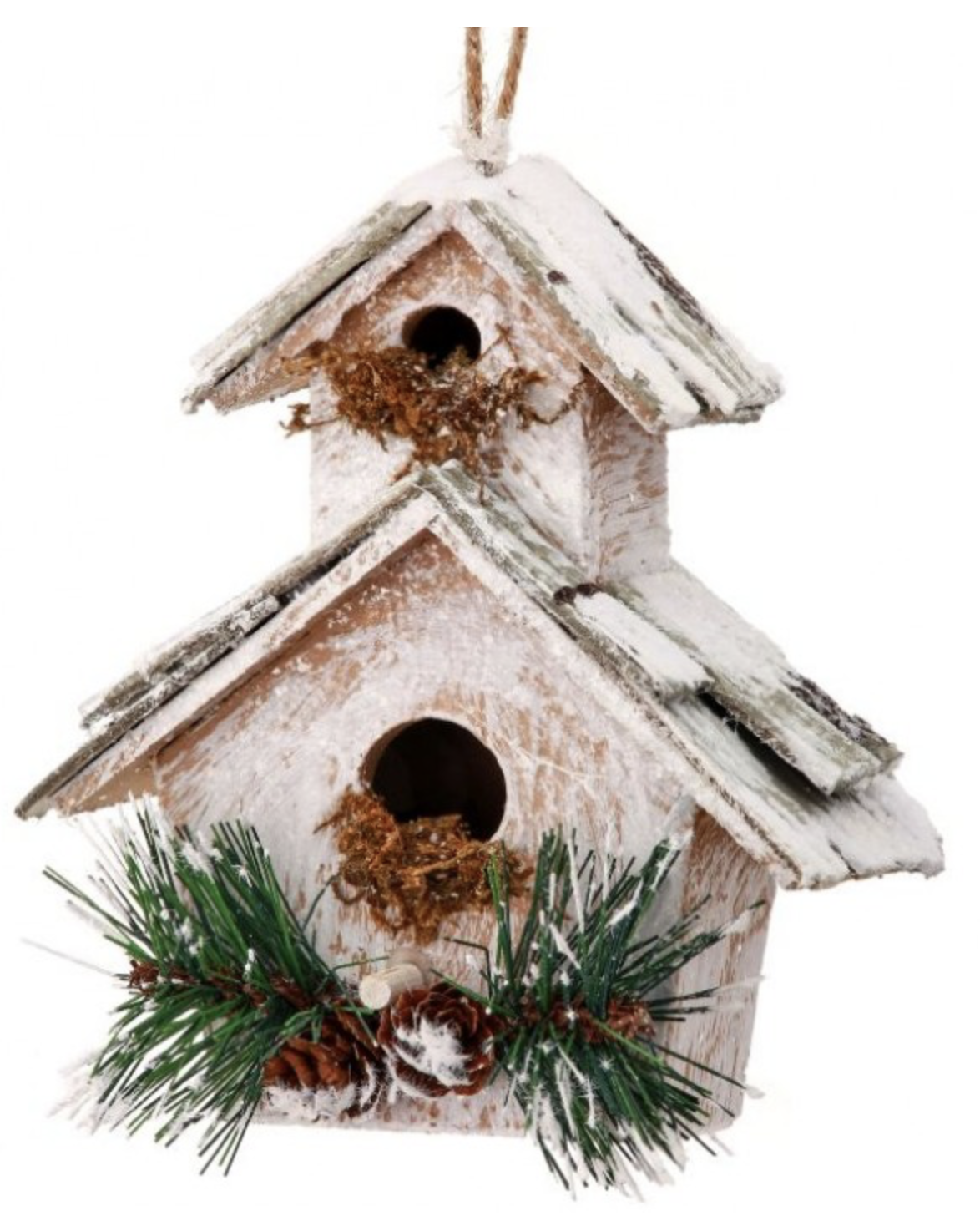 Frosted Birdhouse Ornament