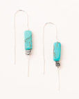 Rectangle Stone Thread Earring