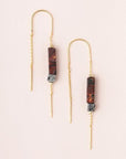 Rectangle Stone Thread Earring