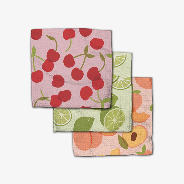 Geometry Fruit Fun Dish Cloth