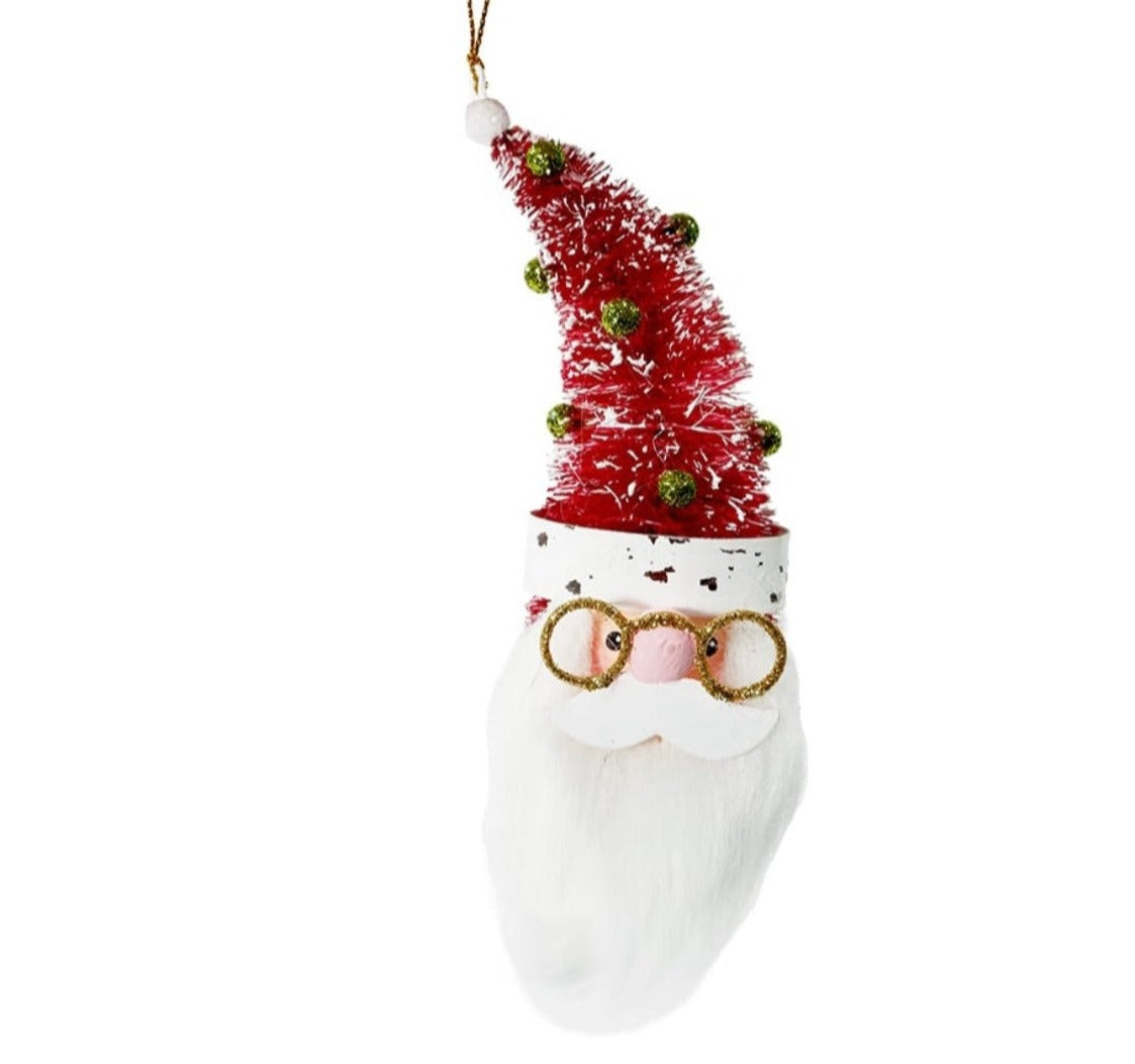 Bearded Santa w/ Bottlebrush Hat 6.5&quot;