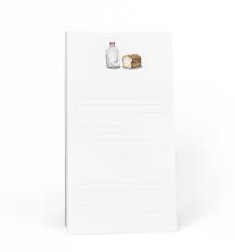 Milk and Bread Lined Notepad