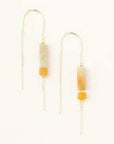 Rectangle Stone Thread Earring