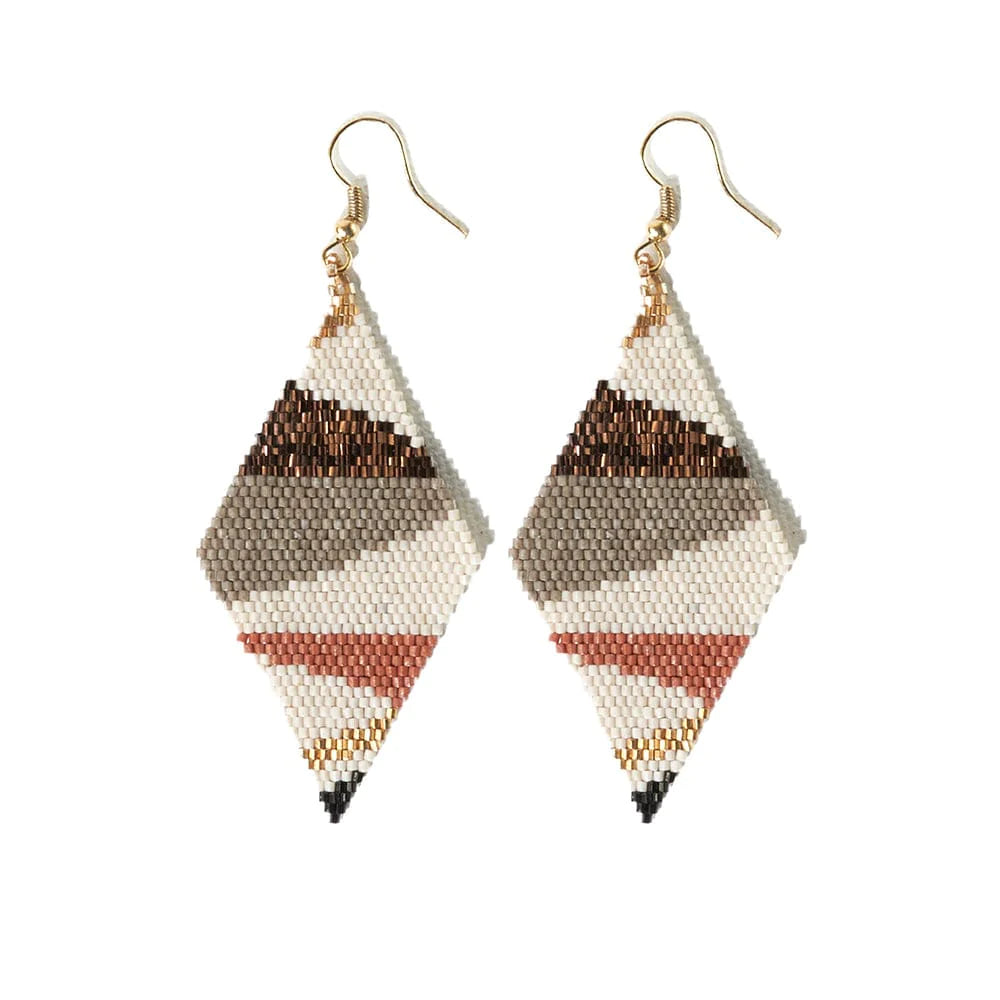 Freda Angled Stripe beaded Earrings