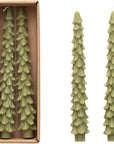 10" Tree Shaped Taper Candles, Set of 2